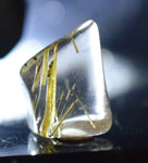 8cts QUARTZ RUTILATED polished cabochon rutile pendant jewelry b432