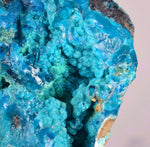 9cm GEM BLUE MALACHITE rough banded shiny new find peru prehistoric fish like mineral specimen a122