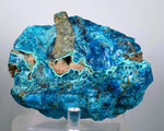 9cm GEM BLUE MALACHITE rough banded shiny new find peru prehistoric fish like mineral specimen a122