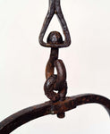 59cms ORIGINAL LENTICULAR FRANCE 1800s miners lamp tunnel lantern iron cast A150