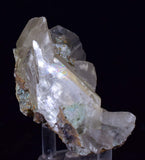 8cms CHRYSOCOLLA IN SELENITE  lily mine peru gypsum premium mineral specimen a209