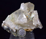 8cms CHRYSOCOLLA IN SELENITE  lily mine peru gypsum premium mineral specimen a209