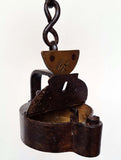 PRUSS MINERS LAMP Frog Oil Iron Cast Lantern Antique Germany 1800 glück auf