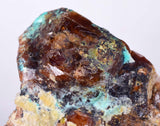 5.5cms GARNET CHRYSOCOLLA Almandine Crystal Calcite Peru Quartz Copper Mineral Specimen Collector a215
