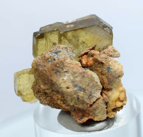 2.5cm Golden BARITE CRYSTALS peru translucent mineral specimen F38