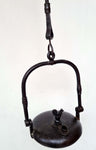56cms ORIGINAL LENTICULAR FRANCE 1800s miners lamp tunnel lantern iron cast a254
