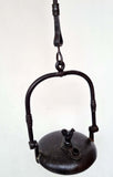 56cms ORIGINAL LENTICULAR FRANCE 1800s miners lamp tunnel lantern iron cast a254