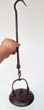 55cms  LENTICULAR miners lamp tunnel lantern iron cast a255