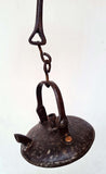 55cms  LENTICULAR miners lamp tunnel lantern iron cast a255