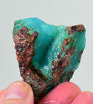 318ct GEM SILICA CHRYSOCOLLA chalcedony mexico blue emerald jade color peru s37