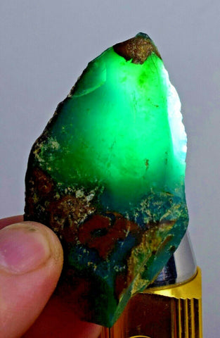 163.5carats GEM SILICA CHRYSOCOLLA chalcedony emerald jade color lily mine s64