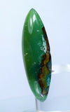 36cts SILICA CHRYSOCOLLA CABOCHON chalcedony peru emerald jade color b52