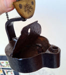 PRUSS MINERS LAMP Rare Frog Oil Iron Cast Lantern Antique Germany 1800 glück auf A252