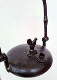 56cms ORIGINAL LENTICULAR FRANCE 1800s miners lamp tunnel lantern iron cast a254