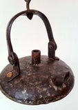 55cms  LENTICULAR miners lamp tunnel lantern iron cast a255
