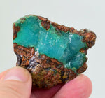 318ct GEM SILICA CHRYSOCOLLA chalcedony mexico blue emerald jade color peru s37