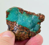 318ct GEM SILICA CHRYSOCOLLA chalcedony mexico blue emerald jade color peru s37
