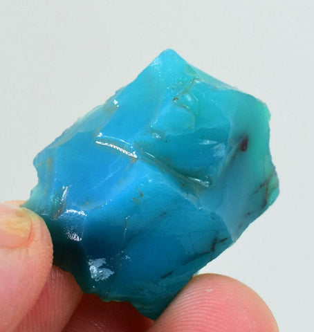 42.5carat GEM SILICA CHRYSOCOLLA chalcedony blue green jade color lily mine s35