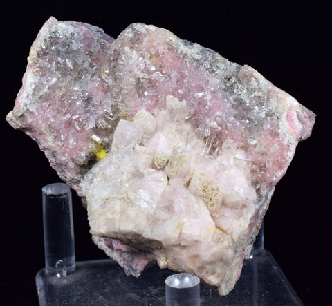 6.6cms RHODONITE QUARTZ CRYSTALS Sample Mineral Specimen Peru Collector A287