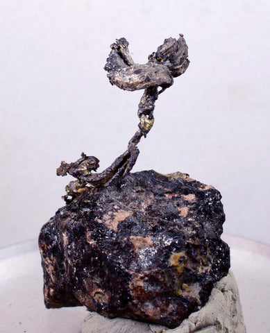 5cms NATIVE SILVER WIRE Rhodochrosite Acanthite Proustite Crystals Mineral Specimen A420