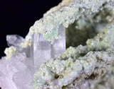 8.8cms FUCHSITE QUARTZ CRYSTALS Mineral Specimen Collector Peru A522