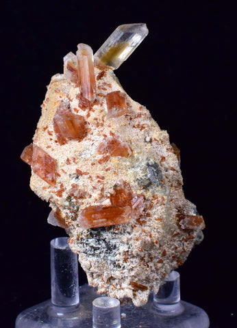 6.6cms SELENITE LIMONITE CRYSTAL collector peru mineral specimen t263