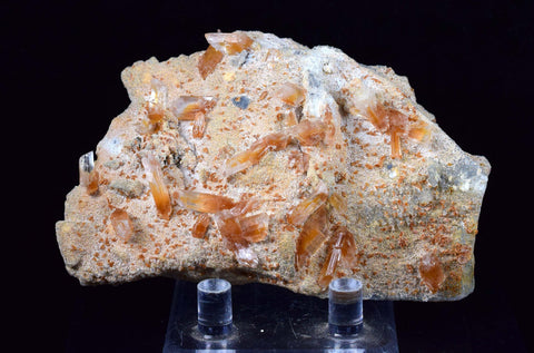 9.6cms SELENITE LIMONITE CRYSTAL collector peru mineral specimen t267