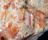 9.6cms SELENITE LIMONITE CRYSTAL collector peru mineral specimen t267