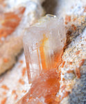 9.6cms SELENITE LIMONITE CRYSTAL collector peru mineral specimen t267