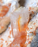 9.6cms SELENITE LIMONITE CRYSTAL collector peru mineral specimen t267