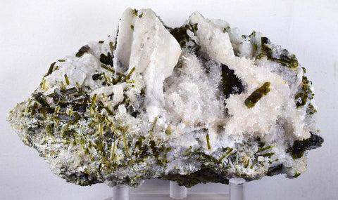 14cms EPIDOTE CHRYSOCOLLA QUARTZ  Crystals Peru Mineral Specimen Collectors a517