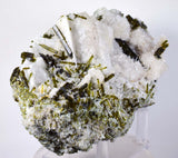 14cms EPIDOTE CHRYSOCOLLA QUARTZ  Crystals Peru Mineral Specimen Collectors a517