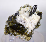 8.5cms EPIDOTE QUARTZ  CALCITE Crystals Peru Mineral Specimen Collectors C722