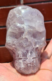 9.5cms AMETHYST SKULL SCULPTURE Quartz Carving Gemstone Peru Art Decoration J522