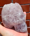9.5cms AMETHYST SKULL SCULPTURE Quartz Carving Gemstone Peru Art Decoration J522