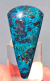 4.5cms CHRYSOCOLLA CAMPBELLITE (?) CUPRITE Quartz Copper Malachite Cabochon Peru Turquoise Color B653