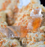 8.3cms SELENITE LIMONITE CRYSTAL collector peru mineral specimen t265