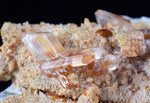 6.9cms SELENITE LIMONITE CRYSTAL twin collector peru mineral specimen t269