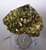 6.2cms EPIDOTE CRYSTALS CLUSTER collector peru green color mineral specimen c775