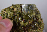 6.2cms EPIDOTE CRYSTALS CLUSTER collector peru green color mineral specimen c775