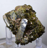5.2cms EPIDOTE CRYSTALS CLUSTER collector peru green color mineral specimen c776