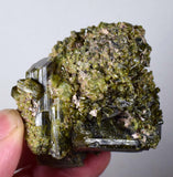 5.2cms EPIDOTE CRYSTALS CLUSTER collector peru green color mineral specimen c776