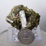 5.2cms EPIDOTE CRYSTALS CLUSTER collector peru green color mineral specimen c776