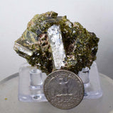 5.2cms EPIDOTE CRYSTALS CLUSTER collector peru green color mineral specimen c776