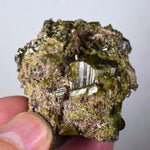 5.2cms EPIDOTE CRYSTALS CLUSTER collector peru green color mineral specimen c776