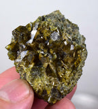 4.6cms EPIDOTE CRYSTALS CLUSTER collector peru green color mineral specimen c777