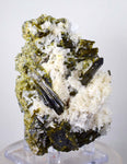 8.5cms EPIDOTE QUARTZ  CALCITE Crystals Peru Mineral Specimen Collectors C722