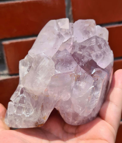 9.5cms AMETHYST SKULL SCULPTURE Quartz Carving Gemstone Peru Art Decoration J522