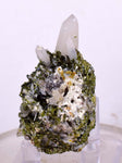 4.9cms EPIDOTE QUARTZ CRYSTALS Peru Cluster Collector Green Color Mineral Specimen CE796