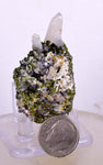 4.9cms EPIDOTE QUARTZ CRYSTALS Peru Cluster Collector Green Color Mineral Specimen CE796